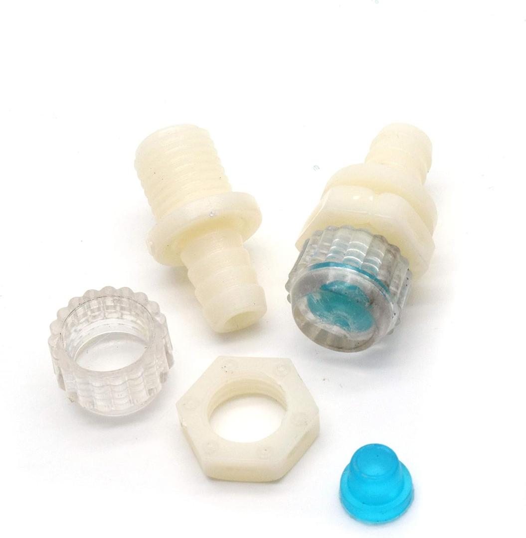 15pcs Plastic Home Drinking Water Dispenser Connector Blocking Effluent Accessories Screw End Cap Silicone Plug Drain Valve Beige