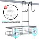 Aitatty Hanging Shower Caddy Over Door: Silver Rustproof Shower Organizer over the Door - No Drilling Bathroom Rack for Inside Shower