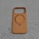 TORRAS Q3 Silicone 360 Spin for iPhone 17 Pro Case with Stand, Fit for MagSafe, Magnetic Ring Stand with Camera Control, Liquid Silicone Rubber Soft Phone Case for iPhone 17 Pro 6.3'', Pastel Orange