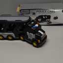 Police Truck Toy for 3 4 5 6 Years Old Boys - Carrier Vehicle Toy Set with 3 Small Cars and 1 Helicopter, Kids Friction Powered Car for Age 3-9, Gifts for Boys and Girls