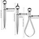 Acrux7 3Pcs 8 Inch Long Spring Caliper Set, Carbon Steel Outside Divider Caliper Compass, Calipers Measuring Tool for Wood Turning Lathe Projects