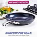 Blue Diamond Cookware Hard Anodized Ceramic Nonstick, 10" Frying Pan Skillet, PFAS-Free, Dishwasher Safe, Oven Safe, Grey