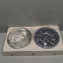 Jovrun Elevated Dog Bowls for Medium Large Size Dogs, Non-Slip Dog Feeder with 1*Stainless Steel Dishes & 1*Slow Feeder Bowl, 5 Heights Adjustable Raised Bowls to 3.15-8.66-9.84-11.02-12.2 (Beige)