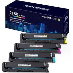With Chip4PACK 218X W2180X Super High-Yield Toner Cartridge Replacement for 218X W2180X Toner Cartridge Compatible with Color Pro MFP 3301fdw 3201dw 3301sdw 3301cdw 3201 3301 Series Printer (W2180X)