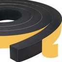 Yotache High Density Adhesive Foam Tape 2 Rolls 1" W X 3/4", (New Adhesive Craft) Weather Stripping Gasket Seal, Shockproof, Furniture Protective, 13 Ft Length (2 X 6.5 Ft Each)