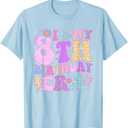 In My 8th Birthday Era Eight Bday 8 Year Old Birthday Girl T-Shirt (Baby Blue, M Youth)