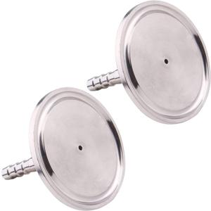 DERNORD 2 Pack 1.5" Tri Clamp to 1/4" Hose Barbed Adapter SUS304 Sanitary Hose Barb Pipe Fitting
