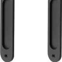 MOROBOR Oval Sliding Pulls, 2pcs Matte Black Flush Pull Aluminum Alloy Closet Finger Pulls With Screws for Sliding Barn Door
