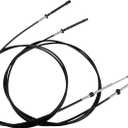 2pc 12FT Throttle Shift Remote Control Cable, Fit for Johnson Evinrude Remote Control Outboard Engine 1979-Now, Part# 0173112, 173112, CCX20512, CC63612