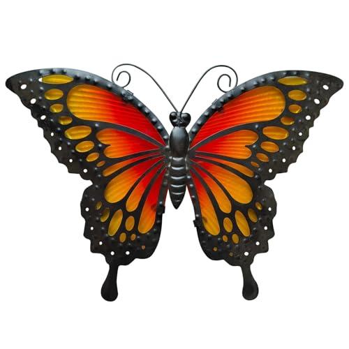 LIFFY Butterfly Wall Decor Butterfly Garden Ornaments Outdoor Indoor Metal Wall Art Decor Home Decorative Hanging Decorations for Room Yard Fence