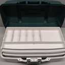 Plano 3-Tray Tackle Box with Dual Top Access, Dark Green Metallic/Off White, Premium Tackle Storage