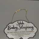 Shhh Baby Sleeping Sign for Front Door - Please Do Not Knock Or Ring Doorbell Sign, Baby Sleeping Door Sign, No Knocking Door Sign, No Soliciting Do Not Knock Sign
