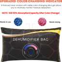 400g (0.8 lbs) Rechargeable Moisture Absorbers,Car Dehumidifier Bag,Microwave Fast Reactivated Large Desiccant Packs for Storage,Silica Gel Packets for Closet and Bathroom,Gun Safe Dehumidifier
