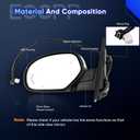 ECCPP Left Driver Side Mirror Towing Chrome Mirror Replacement Fit For 2007-2013 For Chevy Avalanche Silverado Suburban Tahoe For GMC Sierra Yukon Power Heated Turn Signal GM1320435
