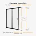 Hakuna Pets V2 Patio Pet Door Screen Insert Panel for Sliding Doors, Fits Door Track Min Ht 62.99" to Max Ht 84.25",UV Resistant Mesh, Locking Magnetic Dog Door, Easy Install and Removal, Large, White