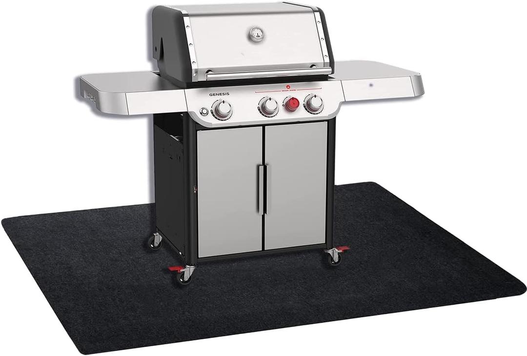 Under Grill Mat,Premium 36"x48"Absorbent Oil Protective mats for Deck &Patio,Grill Mat for Deck,Under Grill Floor Pad to Protect Deck,BBQ Mat for Under BBQ,Waterproof,Reusable