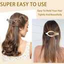 6 Pack Flat Hair Claw Clips for Women Duck Billed French Lay Down Hair Barrettes Accessories 100% Polycarbonate Matte Dark Brown