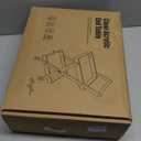 MUKAI Acrylic Utility Rolling Cart with Handle, Multifunctional Storage Cart with Wheels for Office, Living Room, Kitchen, Movable Storage Organizer