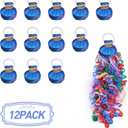 No Mess Streamers,12Pack Colorful No Mess Confetti Poppers,Party Poppers for Birthday,Wedding,Celebrations,School Opening,Graduation,Retirement Party (Blue Multicolor)