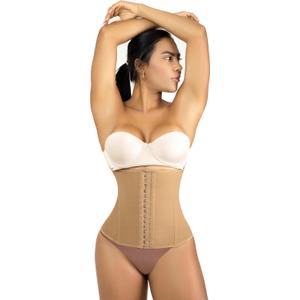 Lipo Express Colombian Waist Trainer Cinturilla Moldeadora Fajas For Women Corset Cincher Colombianas (Medium, Black)