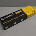 SpaceAid Bamboo Drawer Dividers with Inserts and Labels, Kitchen Adjustable Drawer Organizers, Expandable Organization for Home, Office, Dressers, 7 Dividers with 15 Inserts (17"-22" Natural)