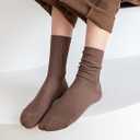 Womens Cute Crew Socks Casual Athletic Aesthetic Socks Neutral Cotton Socks for Women Granola Girls Clothes, 5-9