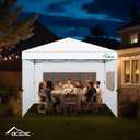 10x10ft Sidewalls with Mesh Window, White(3PCS, Frame Not Included)