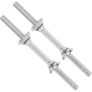 Metal Threaded Dumbbell Handles Chrome Grip - 18 x 1 inch