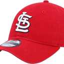 New Era MLB Khaki Core Classic 9TWENTY Adjustable Hat Cap One Size Fits All (St Louis Cardinals Red)