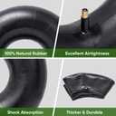 TICONN 4.80/4.00-8 Inner Tube, 2 Pack Inner Tire Tube for Wheelbarrow Tires, Replacement Tube with TR-13 Straight Valve Stem for Wheelbarrows, Mowers, Hand Trucks