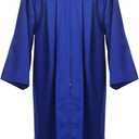 Unisex Adult Matte Graduation Cap and Gown Tassel Set (Blue)