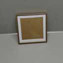 BKABOT 6x6 Picture Frame, Brass Metal Photo Frames with HD Glass, Fits 5x5 with Mat or 6 x 6 without Mat, Display for Wall and Table