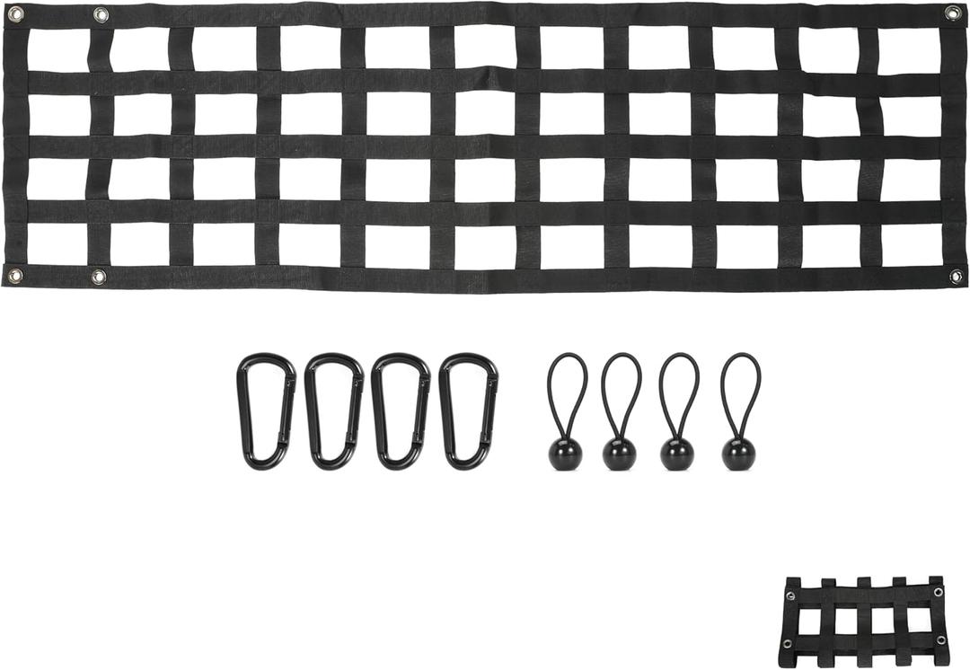 60x18 Tailgate Net Full Size Truck Cargo Net for Full-Size Pickup Truck Bed, Tail Gate Cargo Net 60'' x 18'' for Ford for Dodge Ram for Chevy for GMCStyle A