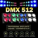 COB Stage Lights, 400W LED Par Light, RGBWAUV 6-in-1 Spotlights LED Blinder Warm&Cold White DMX512 Sound Activated for Church Events Wedding Parties Concert Theater