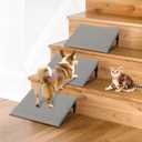 Dog Ramps for Stairs, 3 Pack Pet Ramp Stairs for Small Medium Dogs, Non-Slip Dog Pet Steps for Any Staircase with Anti-Slip Strip, Stair Ramp for Injured Elder Dogs/Cats (Grey, 3 Pack)