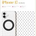 Loheckle for iPhone 17 Case with Stand- Compatible with MagSafe Women Girls Cute Girly Aesthetic Unique Design Soft TPU Magnetic Ring Phone Cover for Apple 17, Polka