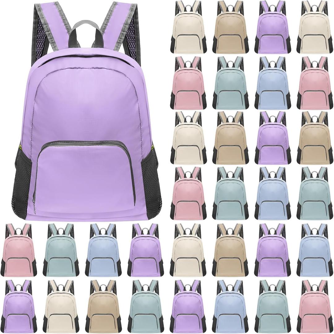 Patelai 48 Pcs 17" Backpacks in Bulk for Kids Wholesale Back Pack Lightweight Bookbags for Boys Girls School Outdoor Travel(Macaron Color)
