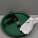 Daoeny Heated Bird Bath for Deck Railing, Upgraded 100W Heated Bird Baths for Outdoors Thermostat Control, Heated Bird Bath for Outside Winter Garden Yard Patio Decor (Green)