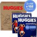 Huggies Size 3 Overnites Baby Diapers: Overnight Diapers, Size 3 (16-28 lbs), 132 Ct (2 Packs of 66)