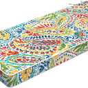LVTXIII Bench Cushion with Ties, 42x18 Inch Water-Repellent Patio Furniture Cushion, 3" Thick Foam Pad for Outdoor Indoor Window Seat, Porch Swing, Loveseat, Paisley Multi