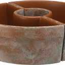 1 Set Patio Umbrella Planter Rustic 2 Pcs Half Round Terra Cotta Planter 12 Inch Cement Planters Half Circle Flower Pot for Patio Table Garden Home Plants Outdoor