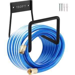 Metal Garden Hose Holder - Wall Mount Heavy Duty Holds Up to 150Ft Hose for Hose Reel/Garden Hose