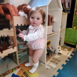 Lifelike Reborn Toddler Dolls Girl 26 Inch Realistic Baby Dolls Big Size Reborn Doll Weighted Cltoh Body Real Life Baby Dolls That Look Real Silicone Vinyl Baby Doll with Feeding Set for Kids (Pippa)