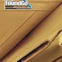 FoundGo 10x20ft Canvas Tarp 22 Mil Tarps 14 oz Canvas Tarpaulin Heavy Duty Cloth Water/UV Resistant Cover with Rustproof Grommets & Ropes for Cars,Roofs,Boats,Camps,Sunshades，Moisture Barrier -Tan