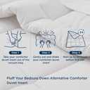 Bedsure Comforter Duvet Insert - Quilted Comforters King Size, All Season Duvet, GentleSoft Down Alternative Bedding, with 8 Tabs, Gifts for Women/Men, Grey, King 90 x 102 Inches