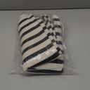 OJIA Front Door Mat 24"x51", Machine Washable Porch Rugs Indoor Outdoor Outside Layered Doormat Striped Front Door Rug Cotton Woven Entryway Rug for Kitchen/Bathroom/Farmhouse/Home Entrance Decor (Black/Cream)