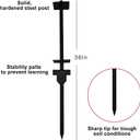 3 x 36" Heavy Duty Steel Power Stake for Real Estate Sign Post