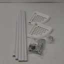 4 Tier Tension Pole Shower Caddy Plastic Corner Pole Adjustable Shelves 5-8ft White