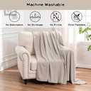 MEETSKY Small Couch Cover Oversized Armchair Sofa Covers Washable for Dogs Single Recliner Sofa Slipcover, Cat Scratch Proof Soft Sofa Throw Protector for Pets, 71" x 91", Oat