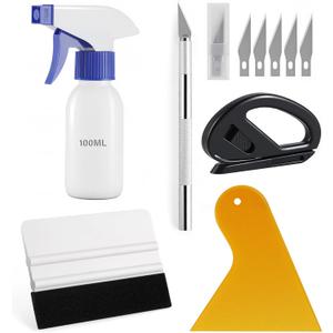SINGARO Car Window Film Kit, 5PCS Car Glass Protective Window Tinting Privacy Film Tools, Including Vinyl Scraper, Felt Scraper, Cutter with Blade, Film Cutter, Spray Bottle
